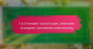 1-3-2 Formatie: Tactisch kader, Defensieve strategieën, Aanvallende ondersteuning