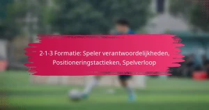 2-1-3 Formatie: Speler verantwoordelijkheden, Positioneringstactieken, Spelverloop
